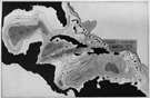 Topography of Caribbean Sea and Gulf of Mexico