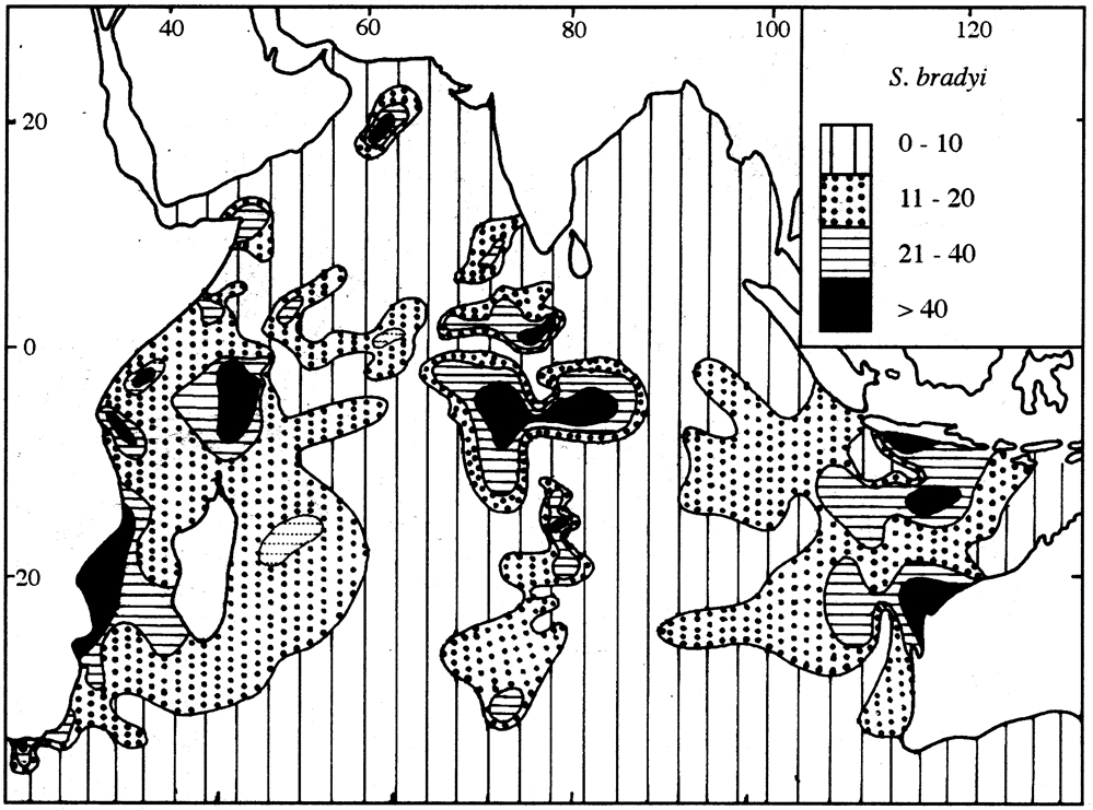 Species Scolecithrix bradyi - Distribution map 3