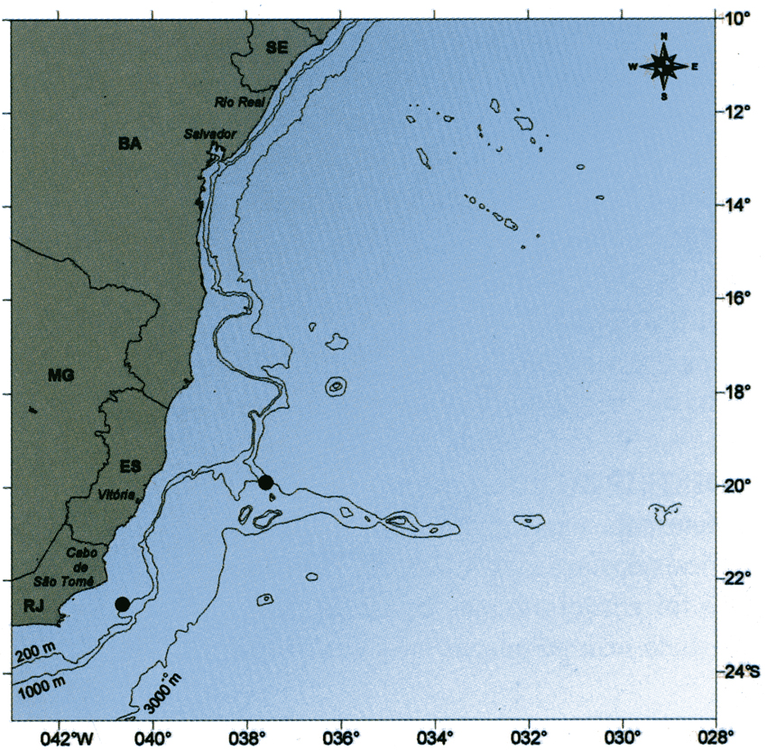 Species Clausocalanus laticeps - Distribution map 6