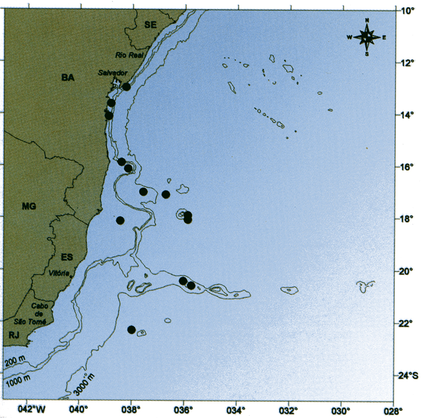 Species Monstrilla careli - Distribution map 2