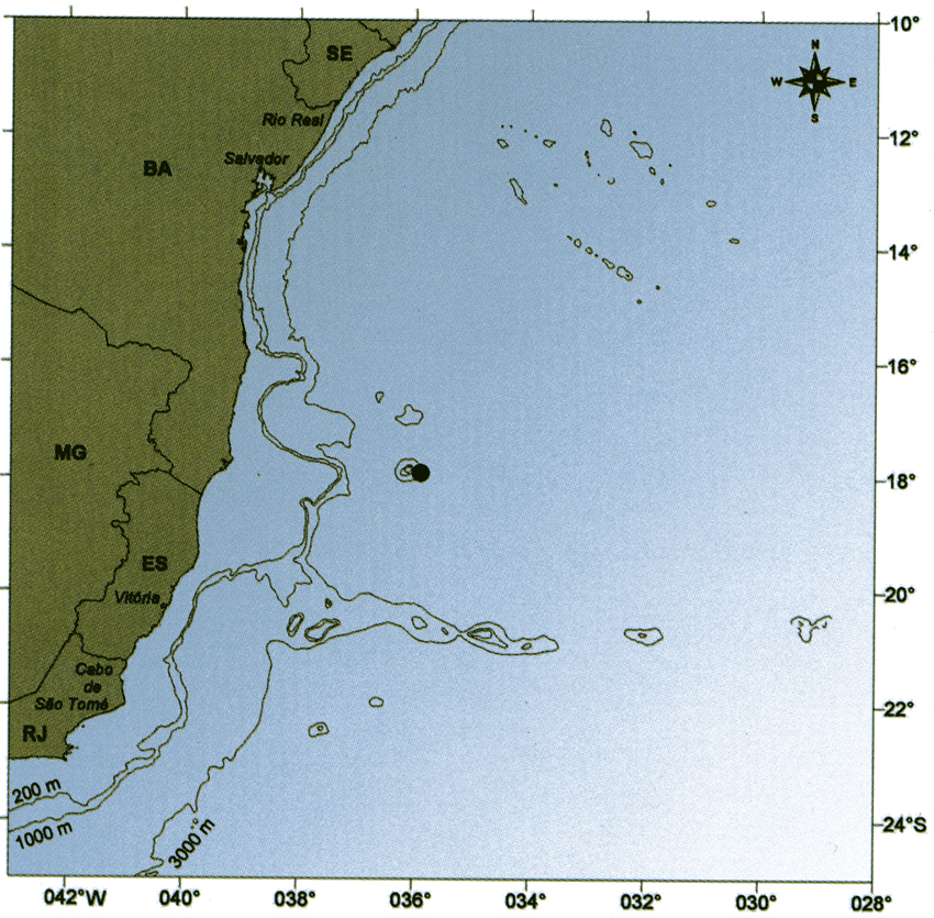 Species Monstrilla satchmoi - Distribution map 2