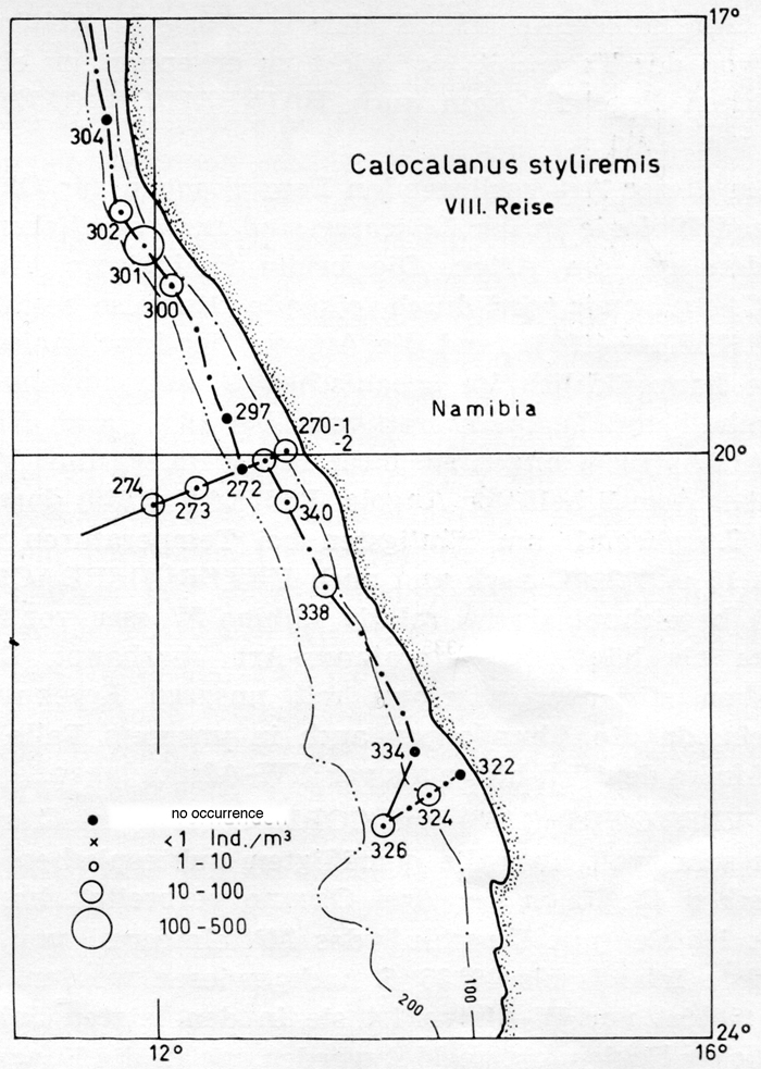Species Calocalanus styliremis - Distribution map 6