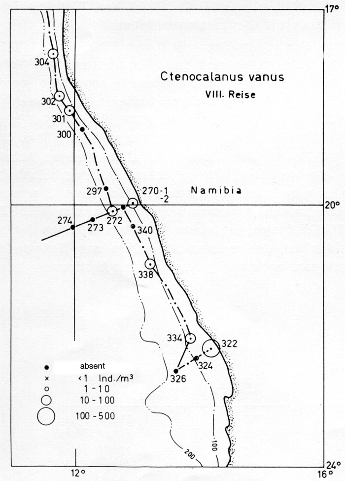 Espèce Ctenocalanus vanus - Carte de distribution 7