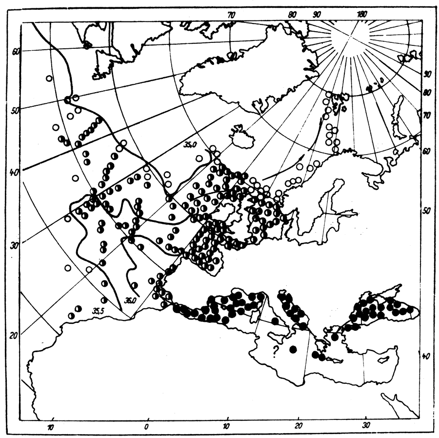 Species Calanus helgolandicus - Distribution map 7