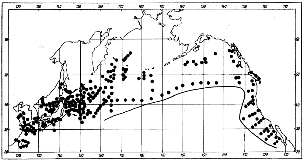 Species Calanus pacificus - Distribution map 6