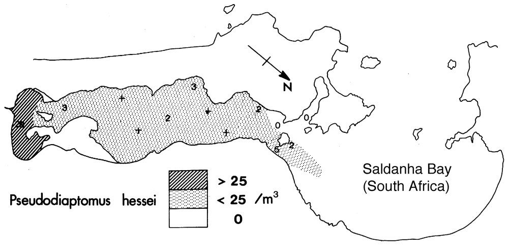 Espèce Pseudodiaptomus hessei - Carte de distribution 2