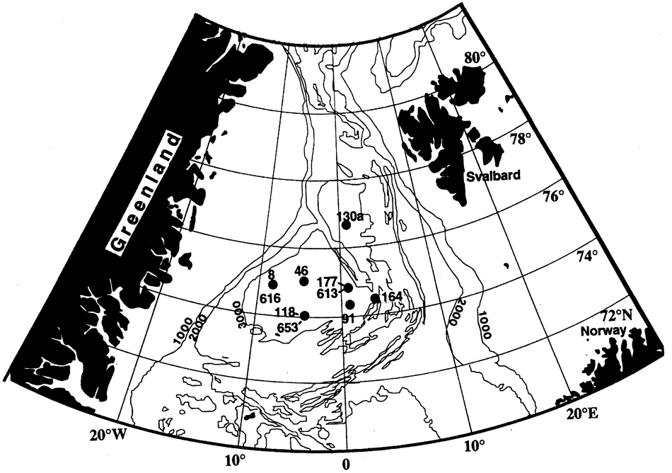 Species Calanus hyperboreus - Distribution map 6