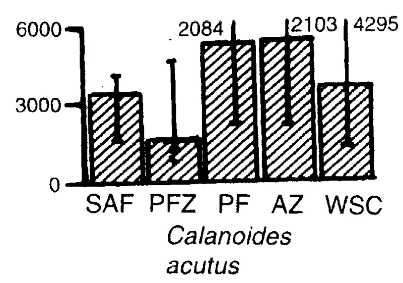 Espce Calanoides acutus - Carte de distribution 11