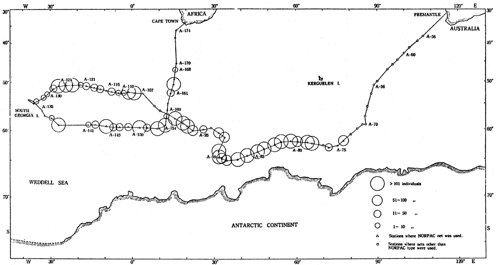 Species Rhincalanus gigas - Distribution map 12
