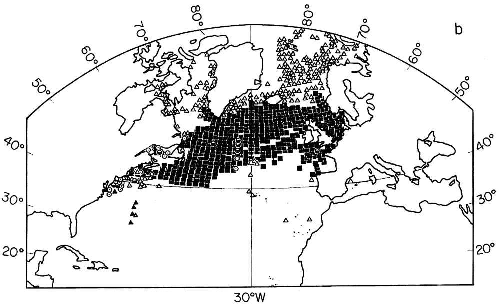 Species Calanus finmarchicus - Distribution map 52