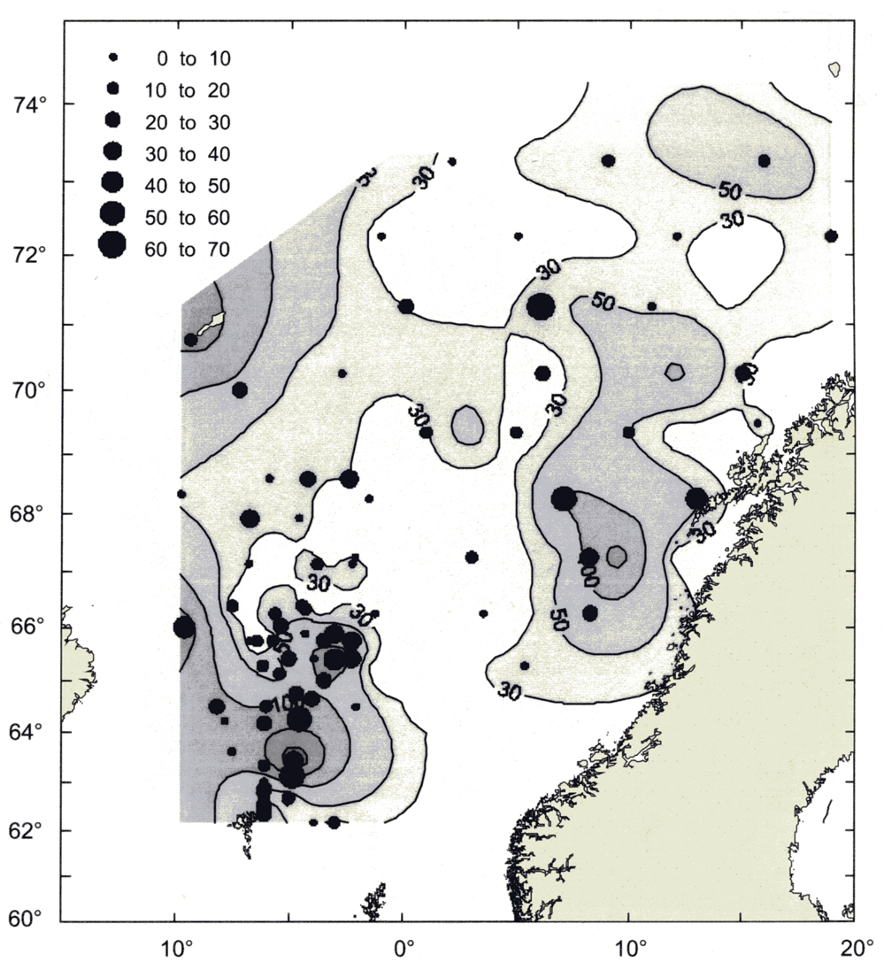 Species Calanus finmarchicus - Distribution map 53