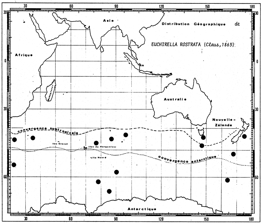 Espce Euchirella rostrata - Carte de distribution 9