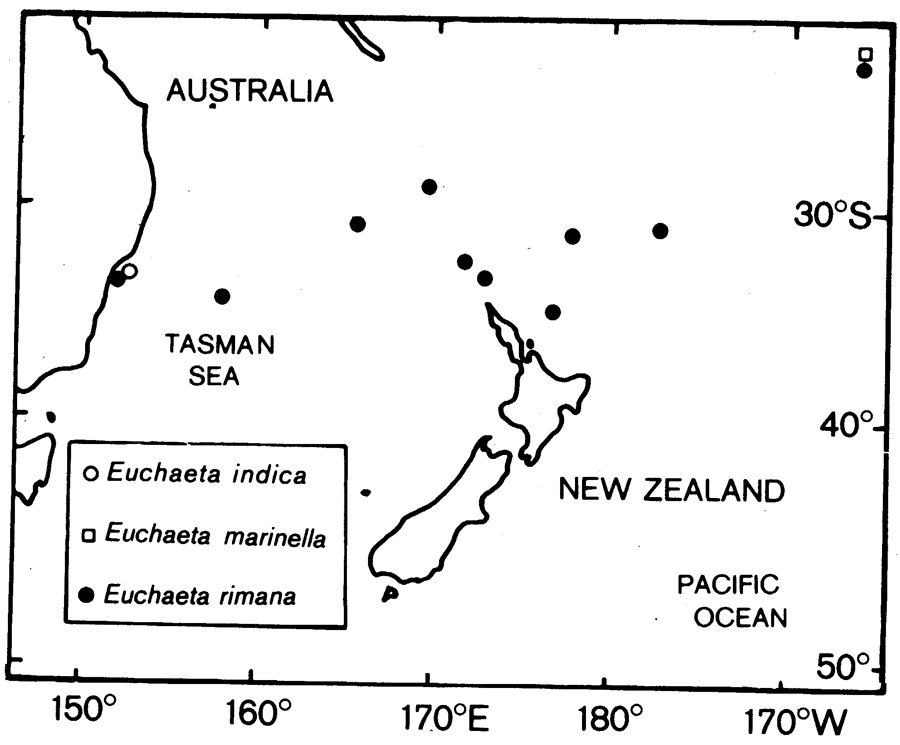 Species Euchaeta indica - Distribution map 2