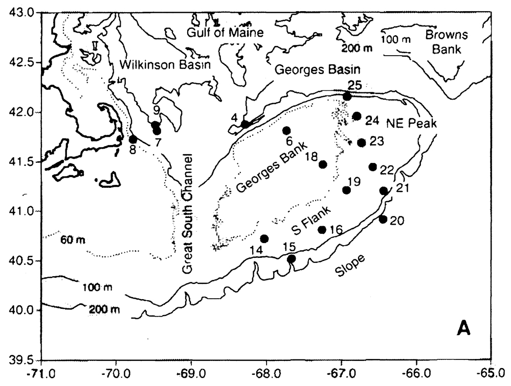 Species Calanus finmarchicus - Distribution map 100