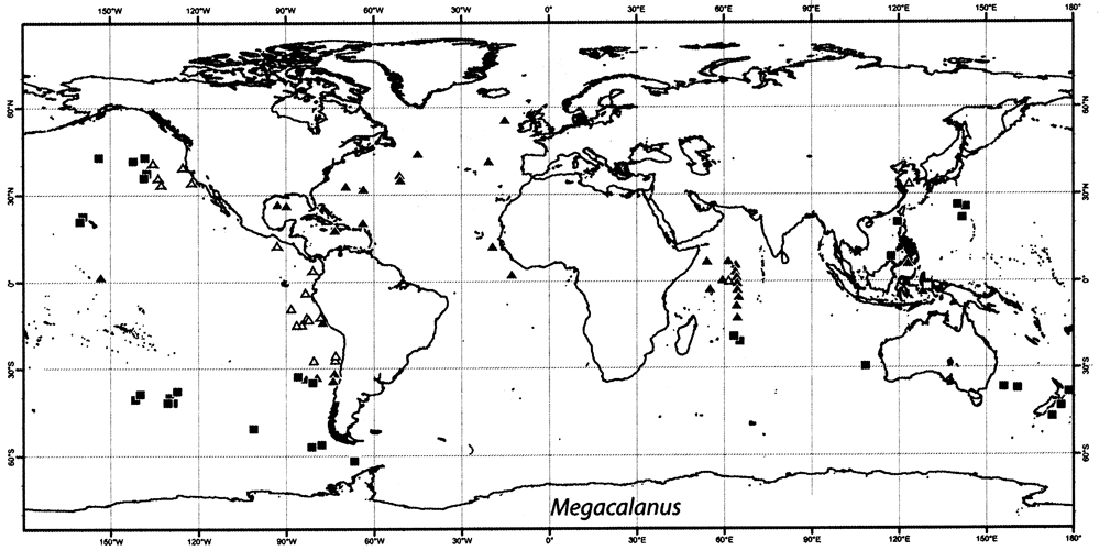 Species Megacalanus princeps - Distribution map 7