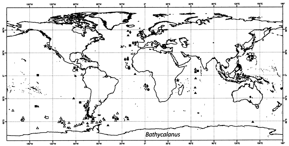 Espèce Bathycalanus eximius - Carte de distribution 2