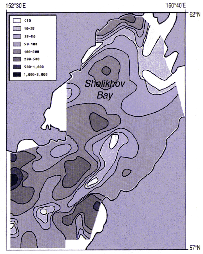 Species Calanus glacialis - Distribution map 71