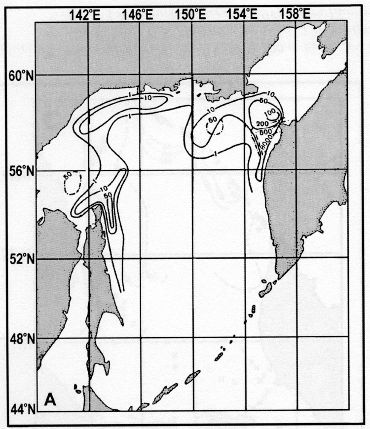 Species Calanus glacialis - Distribution map 73
