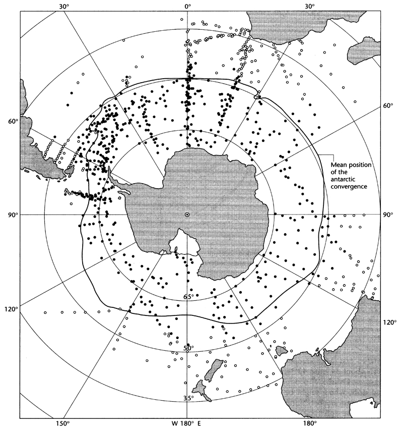 Species Calanoides acutus - Distribution map 58