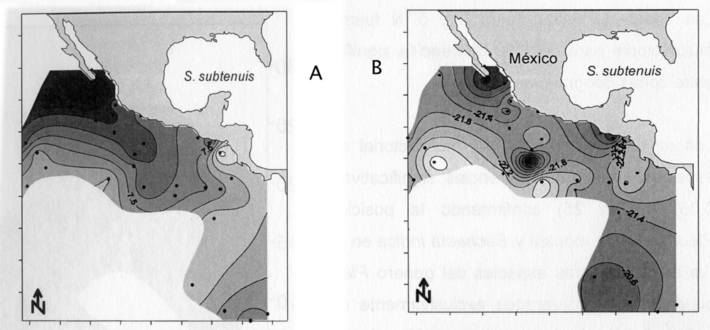 Espèce Subeucalanus subtenuis - Carte de distribution 12