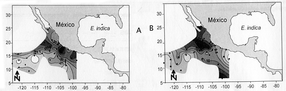 Species Euchaeta indica - Distribution map 4