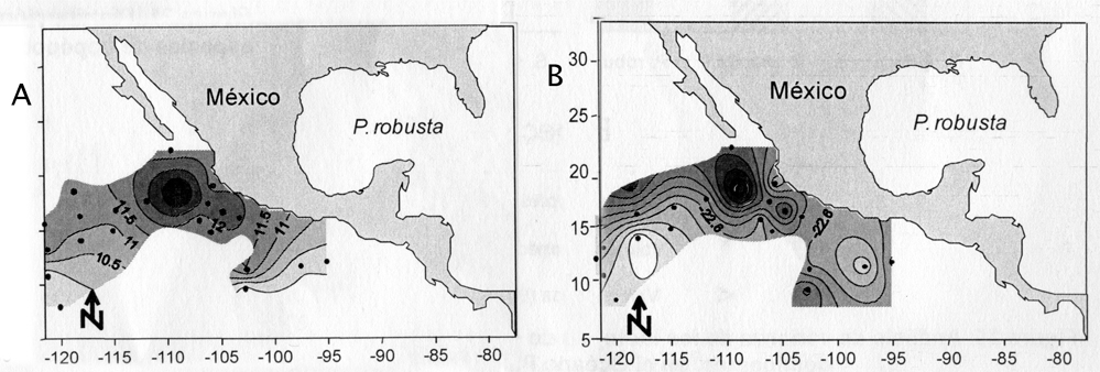 Espèce Pleuromamma robusta - Carte de distribution 18