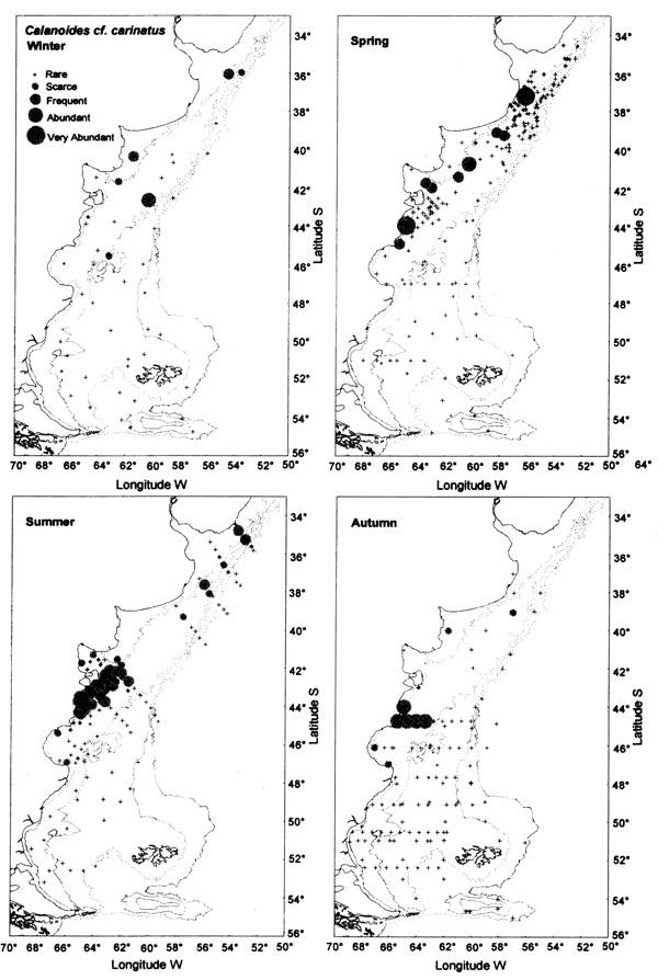 Espce Calanoides carinatus - Carte de distribution 4