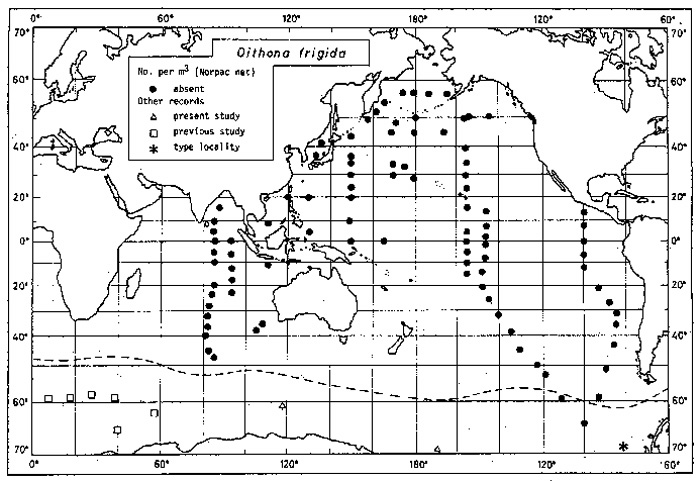 Species Oithona frigida - Distribution map 3