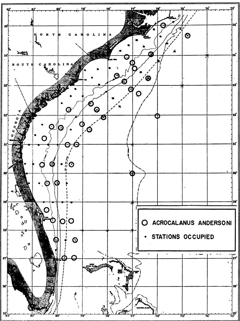 Espce Acrocalanus andersoni - Carte de distribution 2