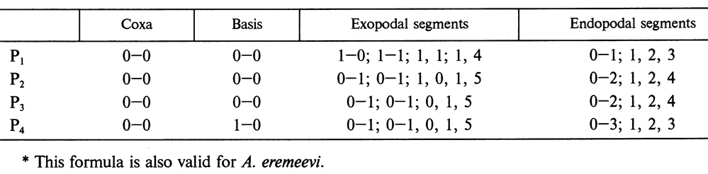 Espce Acartia mollicula - Planche 3 de figures morphologiques