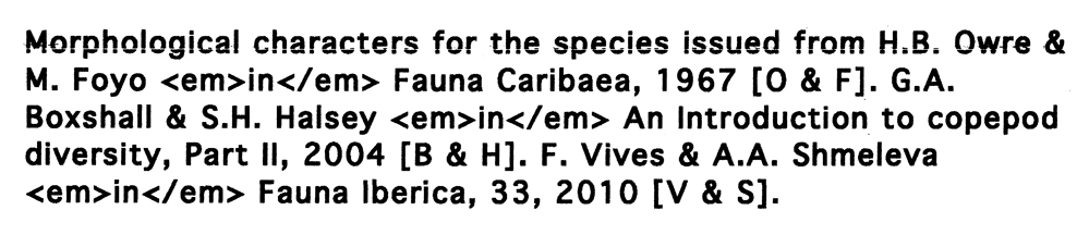 Espèce Corycaeus (Ditrichocorycaeus) minimus - Planche 17 de figures morphologiques