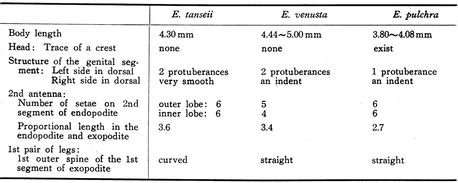 Espce Euchirella venusta - Planche 11 de figures morphologiques