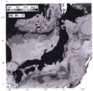 A satellite thermal image of SST around Japan, obtained by the NOAA/AVHRR on 12 June 1986
