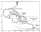 Schematic Caribbean circulation drawn from pilot charts