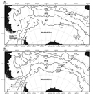 Sampling sites and ACC (Antarctic Circumpolar Current) front configuration during sampling